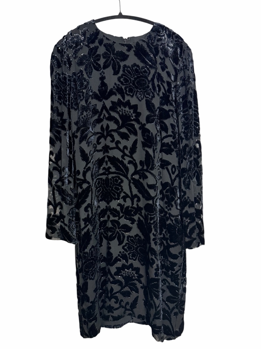 Linda Allard for Ellen Tracy Vintage Black Velvet Devore NWT$495